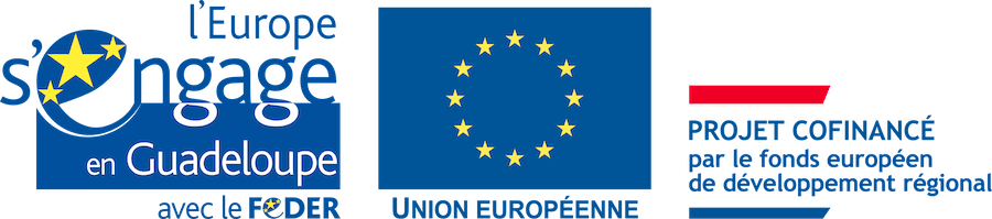 Logo L'Europe s'engage en Guadeloupe avec le Feder.